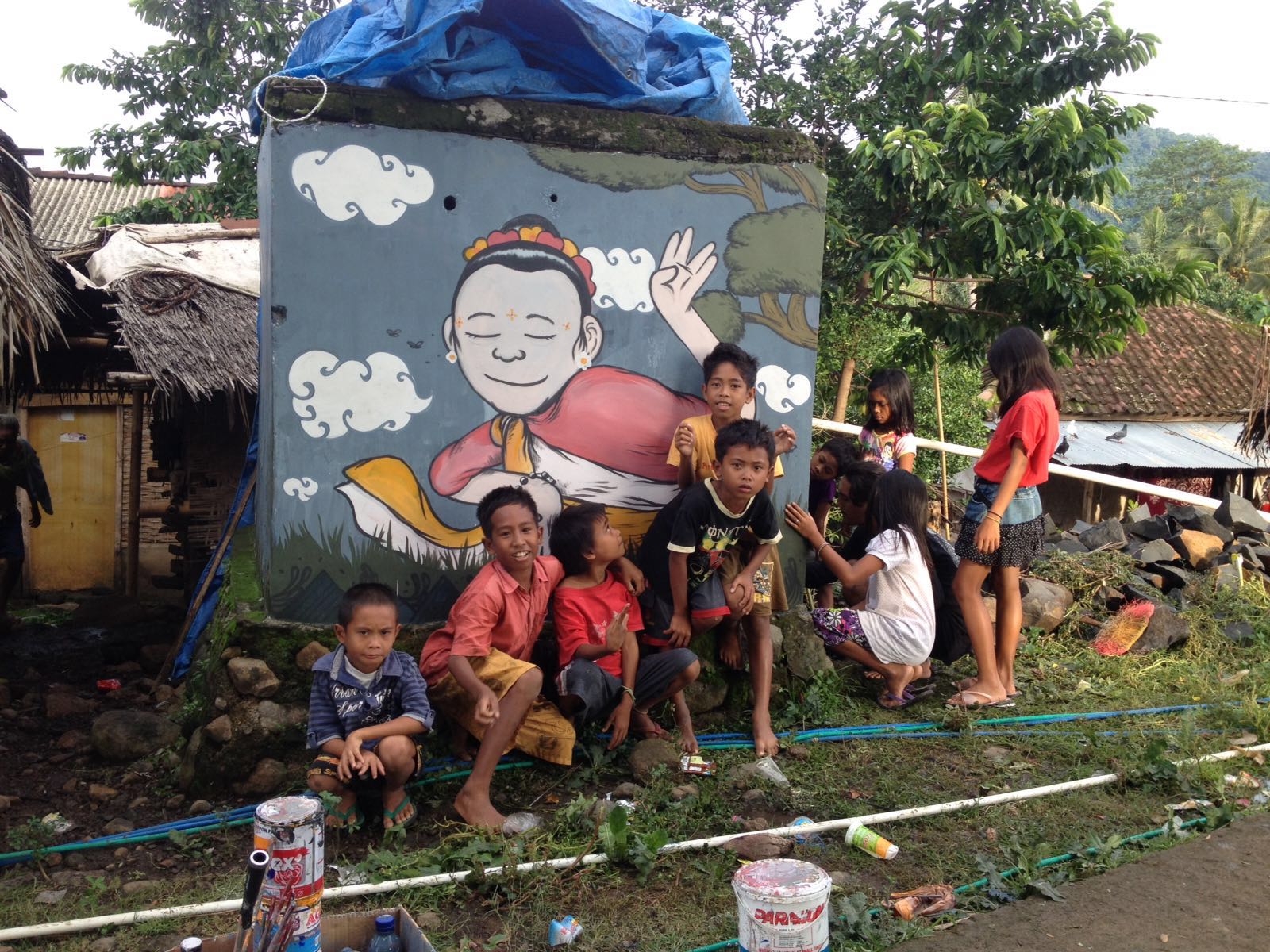 Membuat Mural Di Tebango, Jeliman Ireng